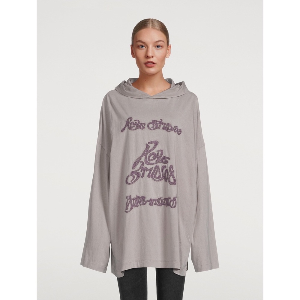 RETAIL $560 | ACNE | Embroidered Logo Oversized Sweater S/M